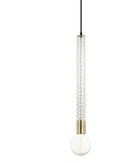 Designová závěsná svítidla HUDSON VALLEY závěsné svítidlo PIPPIN ocel staromosaz E27 1x40W H256701-AGB-CE
