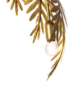 Stojaci lampy Vintage stojací lampa starožitná zlatá 3-světelná velká - Botanica
