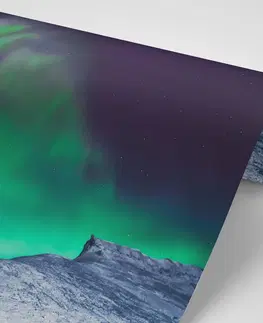Samolepící tapety Samolepící fototapeta polární záře na obloze