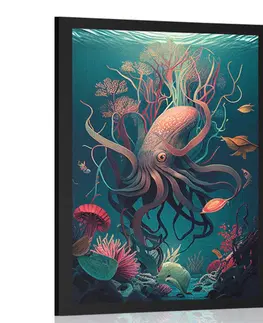 Podmořský svět Plakát surrealistická sépie