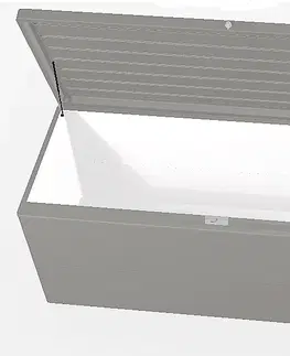 Úložné boxy Biohort Designový účelový box LoungeBox (šedý křemen metalíza) 160 cm (1 krabice)