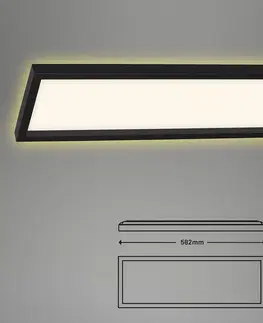 Stropní svítidla Briloner LED stropní světlo 7365, 58 x 20 cm, černá