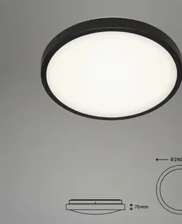 LED stropní svítidla BRILONER LED stropní svítidlo, pr. 29 cm, 12 W, černá BRILO 3455-015