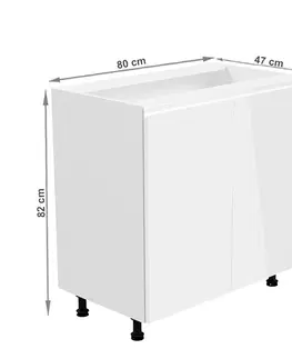 Kuchyňské linky Spodní skříňka AURORA D80 Tempo Kondela Bílá