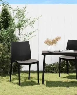 Zahradní židle Zahradní židle 2 ks antracitové 50 x 46 x 80 cm polypropylen