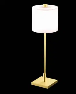 Stolní lampy na noční stolek Knapstein KNAPSTEIN stolní lampa LED MERCY, mosaz matná