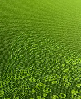 Obrazy Feng Shui Obraz moderní prvky Mandaly v odstínech zelené