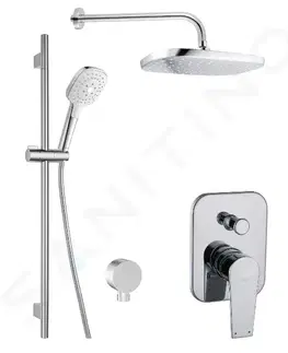 Sprchy a sprchové panely Kielle Harmonia Sprchový set s baterií pod omítku, pro 2 spotřebiče, s příslušenstvím a tělesem, chrom 20623SP10