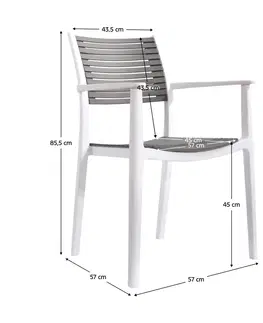 Zahradní židle Stohovatelná židle HERTA Tempo Kondela Hnědá