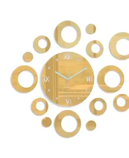 Nalepovací hodiny ModernClock 3D nalepovací hodiny Rings zlaté