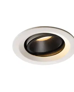 LED podhledová svítidla SLV BIG WHITE NUMINOS MOVE DL M vnitřní LED zápustné stropní svítidlo bílá/černá 2700 K 55° otočné a výkyvné 1003571