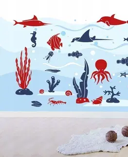 Příroda Nálepky na stěnu podmořský svět 100 x 75 cm