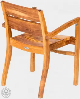 Zahradní židle a křesla DEOKORK Zahradní teakové křeslo MARCO