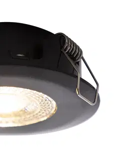 Podhledove svetlo Zapuštěné bodové svítidlo černé včetně LED 3-stupňově stmívatelné - Ulo