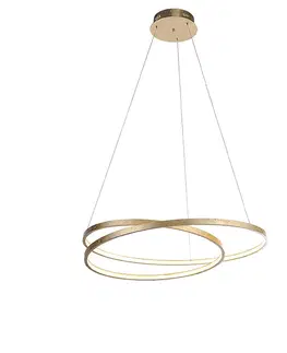 Zavesna svitidla Designová závěsná lampa zlatá 72 cm včetně LED stmívatelné - Rowan