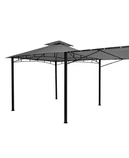 Zahradní pergoly Pergola se stahovací střechou 2,5x2,5 m Šedá