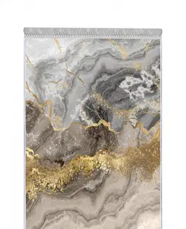 Koberce a koberečky Conceptum Hypnose Koberec Marble 80x200 cm šedý/zlatý