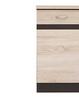 Kuchyňské dolní skříňky JAMISON, skříňka dolní 50 cm s pracovní deskou, levá, dub sonoma DOPRODEJ