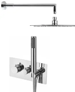 Sprchy a sprchové panely SAPHO RHAPSODY podomítkový sprchový set s termostatickou baterií, 2/3 výstupy, chrom 5508-01