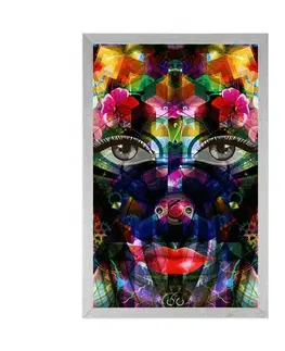 Pop art Plakát abstraktní ženská tvář