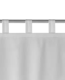 Záclony HOMEDE Závěs MILANA klasické záložky 10 cm krémový, velikost 140x245