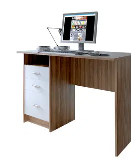 Pracovní stoly PC stůl SAMSON NEW Tempo Kondela Dub sonoma
