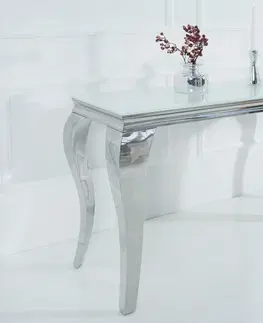 Designové a luxusní konzolové stolky Estila Luxusní konzola Modern Barock 140cm bílá