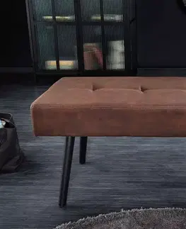 Lavice do jídelny LuxD Designová lavice Bailey 100 cm hnědá
