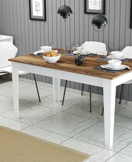 Kuchyňské a jídelní stoly Jídelní stůl MILAN ořech bílý