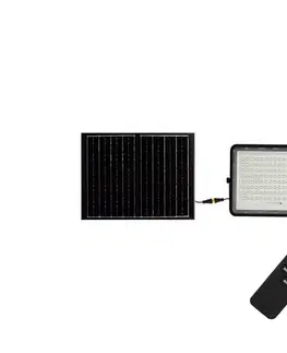 LED osvětlení  LED Venkovní solární reflektor LED/20W/3,2V 4000K černá + DO 