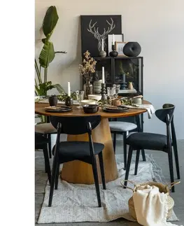 Jídelní stoly Hector Jídelní stůl Fungo 130 cm kulatý teakové dřevo/tmavě hnědý