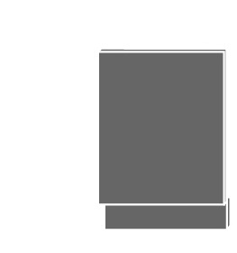 Kuchyňské dolní skříňky SHAULA, dvířka pro vestavby ZM-57/45, sokl grey, barva: white 
