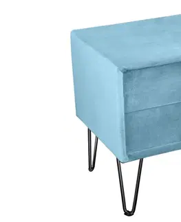 Noční stolky Noční stolek IMAS Dekorhome Modrá