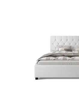Postele Expedo Čalouněná postel HILARY + matrace + rošt, 160x200, sioux white