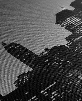Černobílé obrazy Obraz centrum New Yorku v černobílém provedení
