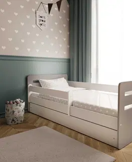 Dětské postýlky Kocot kids Dětská postel Tomi šedá, varianta 80x180, se šuplíky, bez matrace