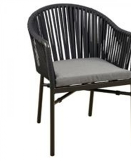 Křesla s područkami KARE Design Jídelní židle s područkami Santanyi Dark Grey