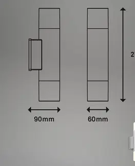 Nástěnná svítidla Briloner LED koupelnové světlo 2090028 dva zdroje, chrom