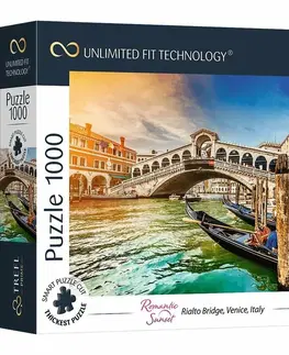 Hračky puzzle TREFL - Prime puzzle 1000 UFT - Romantický západ slunce: Most Rialto v Benátkách, Itálie