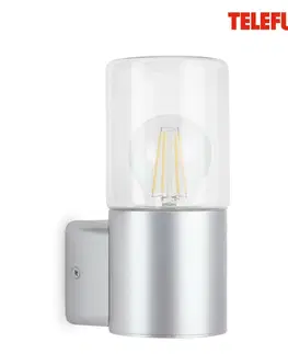 Moderní venkovní nástěnná svítidla BRILONER Venkovní svítidlo, stříbrná, 1x E27 TF 320504TF