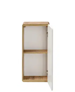 Koupelnový nábytek Comad Koupelnová závěsná skříňka spodní Aruba 830 1D dub craft zlatý/bílý lesk