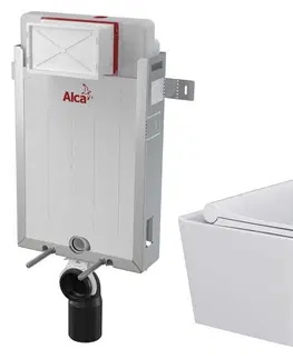 WC sedátka ALCADRAIN Renovmodul předstěnový instalační systém bez tlačítka + WC MYJOYS MY1 + SEDÁTKO AM115/1000 X MY1