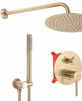 Sprchy a sprchové panely REA Podomítkový sprchový set Lung zlatá kartáčovaná + BOX REA-P4160