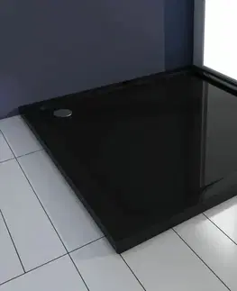 Sprchové vaničky Akrylátová sprchová vanička REA SAVOY černá 80x80