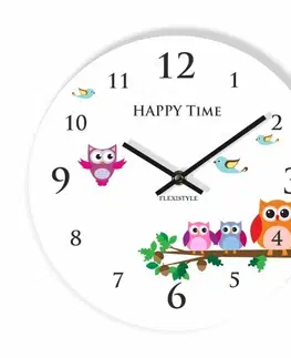 Dětské nástěnné hodiny Dětské nástěnné hodiny se sovičky