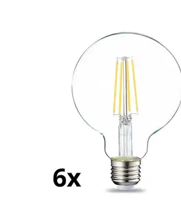 LED osvětlení  SADA 6x LED Stmívatelná žárovka VINTAGE G93 E27/8W/230V 2700K 