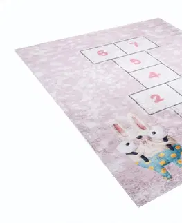 Dětské koberce Dětský koberec s motivem zvířátek a her školka Šířka: 80 cm | Délka: 150 cm