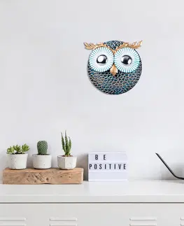 Nástěnné dekorace Kovová nástěnná dekorace OWL stříbro
