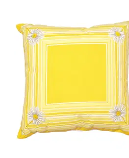 Polštáře Forbyt, Polštář, Kopretina, žlutý, 40 x 40 cm samostatný návlek