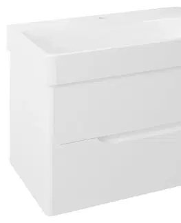 Koupelnový nábytek SAPHO MEDIENA umyvadlová skříňka 77x50,5x49cm, bílá mat/bílá mat MD080